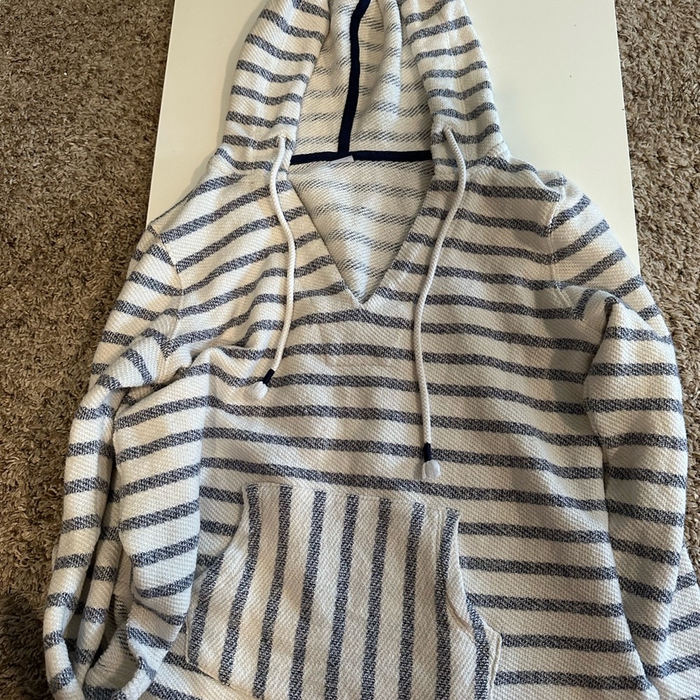 Old Navy Cream and Black Striped Sweater